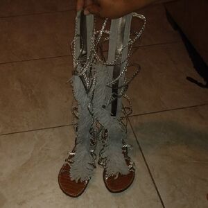 Women's Silver Gladiator Sandals